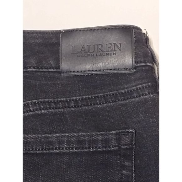 Lauren Ralph Lauren Women's Black Ankle Zip Jeans Size 4 - Picture 8 of 9